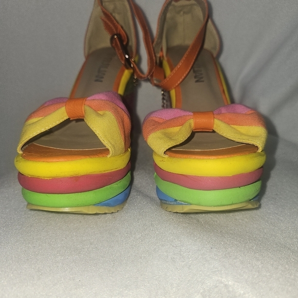 Womens Rainbow Wedge Platform Sandals By Ruilian Sz 39(US 8.5)Festival Whimsical - Picture 2 of 11